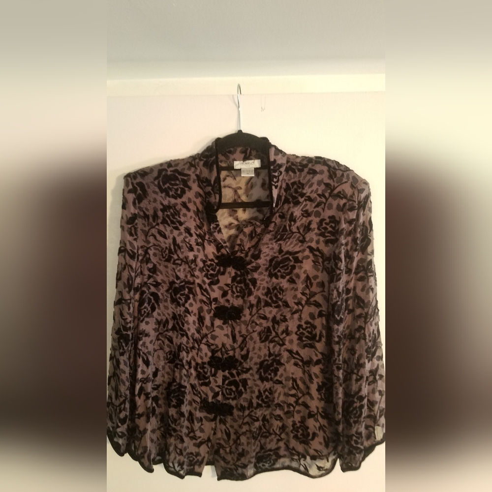 Vintage Floral Sheer Blouse